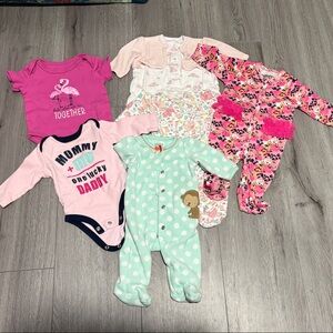 💕5 for $30💕 Carter's Kids Pajama Sets - Pink, Mint, White